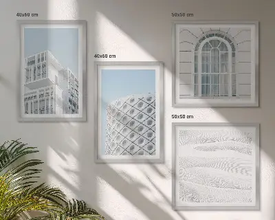 Komplet slika za spavaću sobu motiva geometrije moderne arhitekture