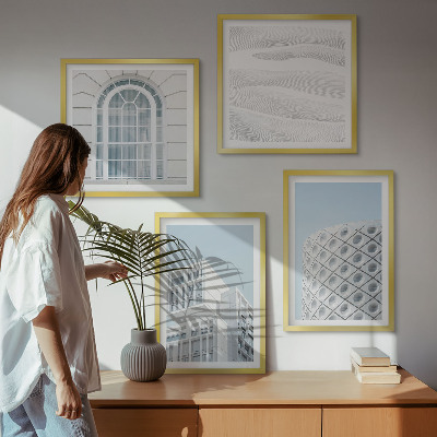 Komplet slika za spavaću sobu Geometrija moderne arhitekture