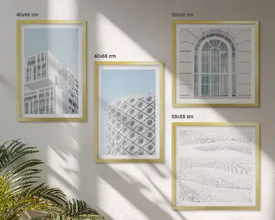 Komplet slika za spavaću sobu motiva geometrije moderne arhitekture