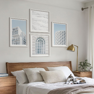 Komplet slika za spavaću sobu Geometrija moderne arhitekture