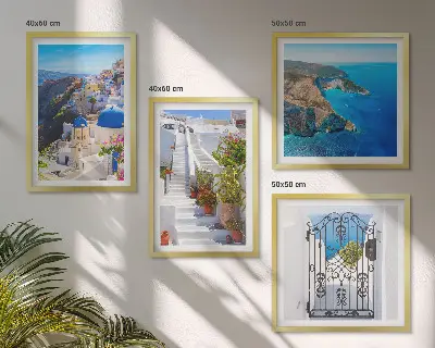 Komplet slika za spavaću sobu grčka arhitektura Santorinija u Oiji