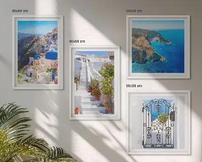 Komplet slika za spavaću sobu grčka arhitektura Santorinija u Oiji