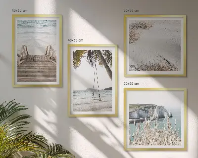 Komplet slika za spavaću sobu motiv stepenica na plaži uz more