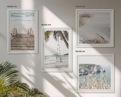 Komplet slika za spavaću sobu motiv stepenica na plaži uz more