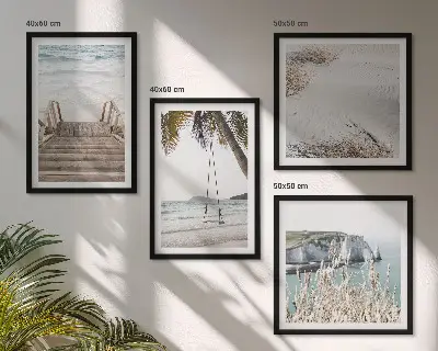 Komplet slika za spavaću sobu motiv stepenica na plaži uz more