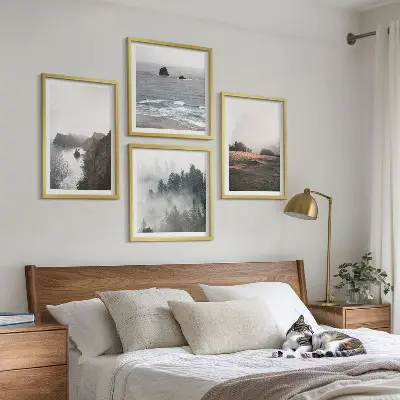 Komplet slika za spavaću sobu motiv krajolika planina i mora