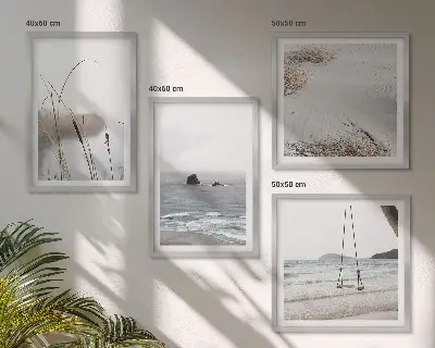 Dekorativni komplet slika za zid vegetacija uz vodu ljeti