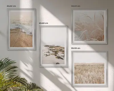 Komplet slika za spavaću sobu plaža s valovima i kamenjem ljetni motiv