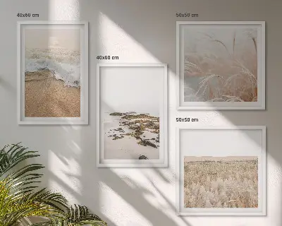 Komplet slika za spavaću sobu plaža s valovima i kamenjem ljetni motiv