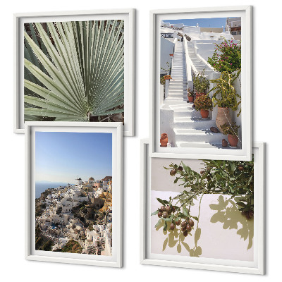 Komplet slika za spavaću sobu Bijele stepenice, pogled na Santorini