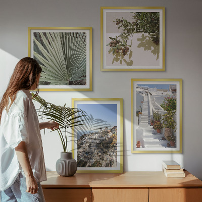 Komplet slika za spavaću sobu Bijele stepenice, pogled na Santorini