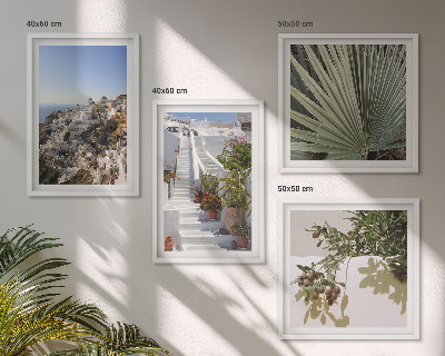 Komplet slika za spavaću sobu Bijele stepenice, pogled na Santorini