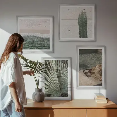 Komplet slika za spavaću sobu motiv tropske biljke