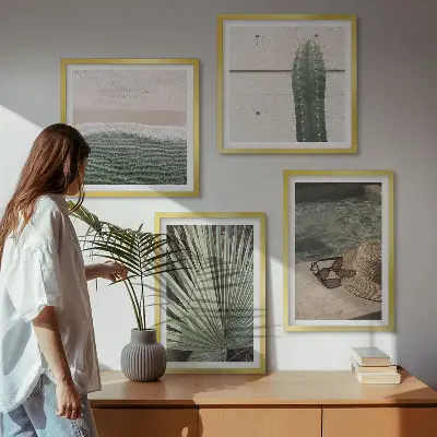 Komplet slika za spavaću sobu motiv tropske biljke