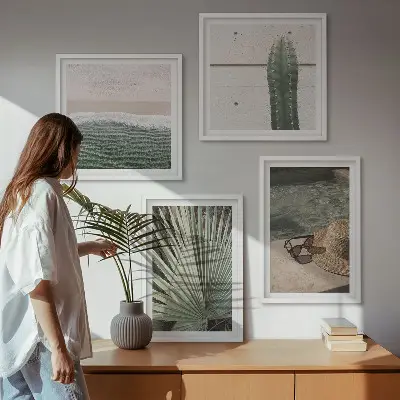 Komplet slika za spavaću sobu motiv tropske biljke