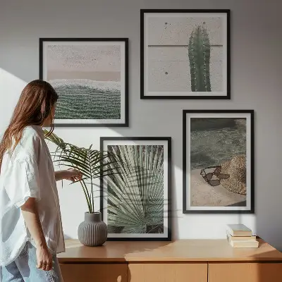 Komplet slika za spavaću sobu motiv tropske biljke