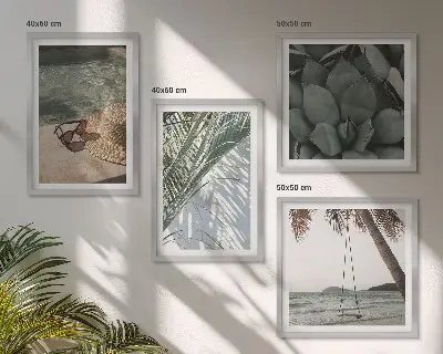 Komplet slika za spavaću sobu s motivom tropskih biljaka