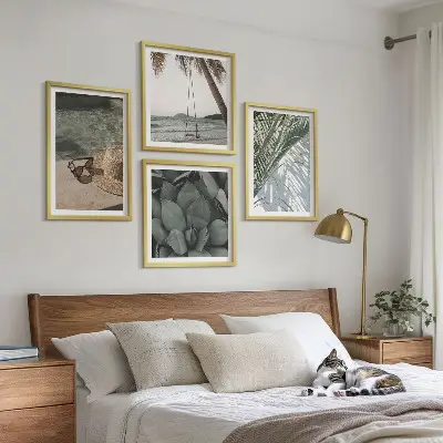 Komplet slika za spavaću sobu s motivom tropskih biljaka