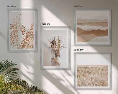 Komplet slika za spavaću sobu Biljni motivi u boho stilu