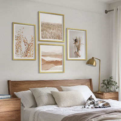 Komplet slika za spavaću sobu Biljni motivi u boho stilu