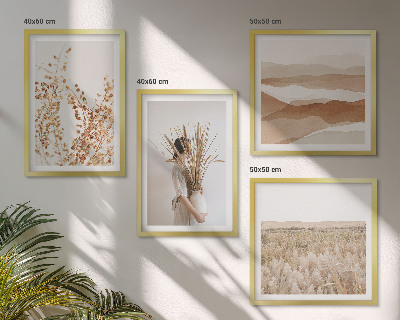 Komplet slika za spavaću sobu Biljni motivi u boho stilu