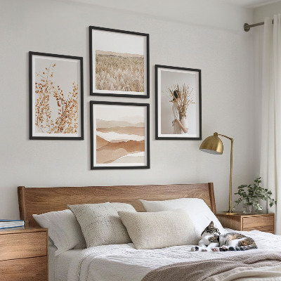 Komplet slika za spavaću sobu Biljni motivi u boho stilu