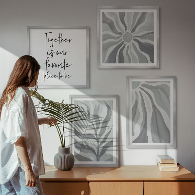 Dekorativni komplet slika za zid Ilustracije cvjetnih pastelnih uzoraka