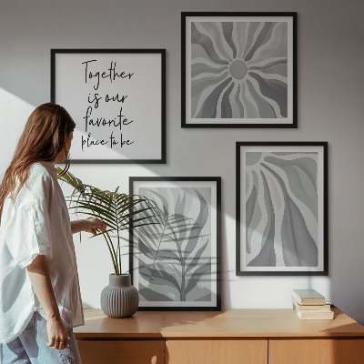 Dekorativni komplet slika za zid Ilustracije cvjetnih pastelnih uzoraka