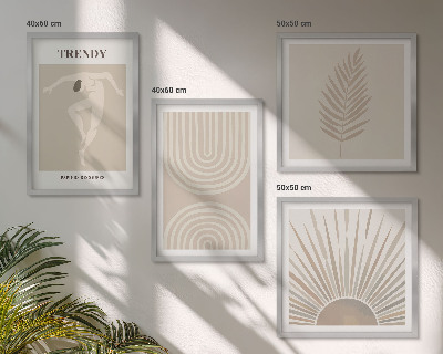 Komplet slika za spavaću sobu Pastelni boho apstraktni posteri