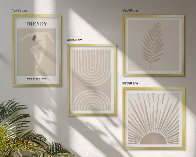 Komplet slika za spavaću sobu Pastelni boho apstraktni posteri