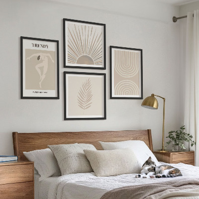 Komplet slika za spavaću sobu Pastelni boho apstraktni posteri
