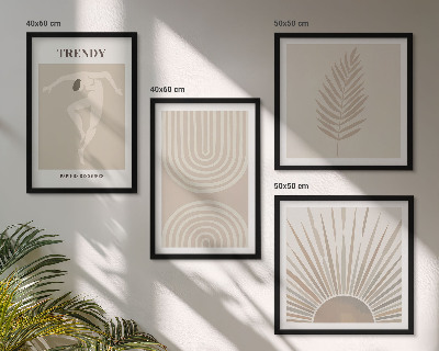 Komplet slika za spavaću sobu Pastelni boho apstraktni posteri