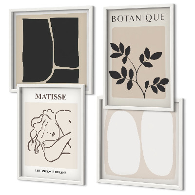 Set 4 slike u okviru Matisseove elegantne biljne slike