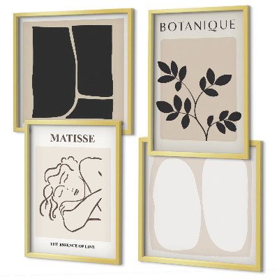 Set 4 slike u okviru Matisseove elegantne biljne slike