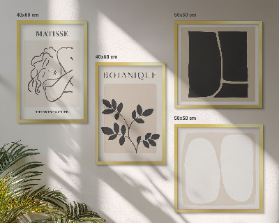 Set 4 slike u okviru Matisseove elegantne biljne slike