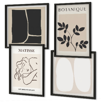 Set 4 slike u okviru Matisseove elegantne biljne slike