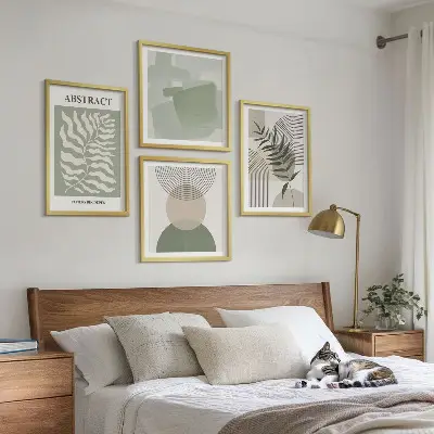 Komplet slika za spavaću sobu botaničke boho apstrakcije