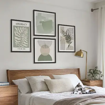 Komplet slika za spavaću sobu botaničke boho apstrakcije