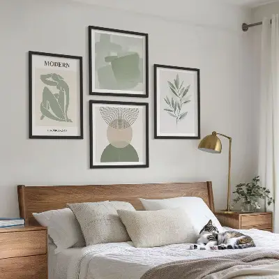 Dekorativni komplet slika za zid elegantna apstraktna biljna grafika