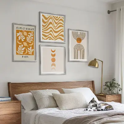Dekorativni komplet slika za zid geometrijski uzorci biljaka