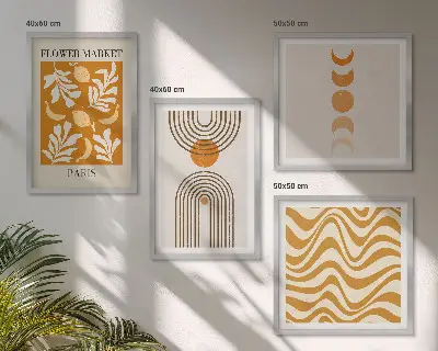 Dekorativni komplet slika za zid geometrijski uzorci biljaka