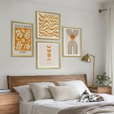 Dekorativni komplet slika za zid geometrijski uzorci biljaka