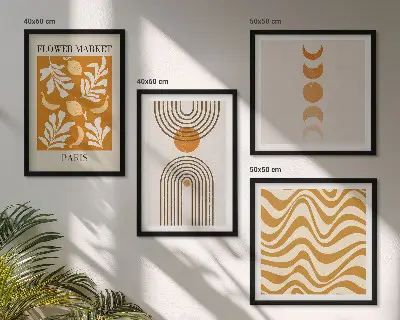 Dekorativni komplet slika za zid geometrijski uzorci biljaka