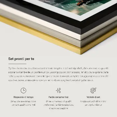 Komplet slika apstraktni oblici biljaka za spavaću sobu