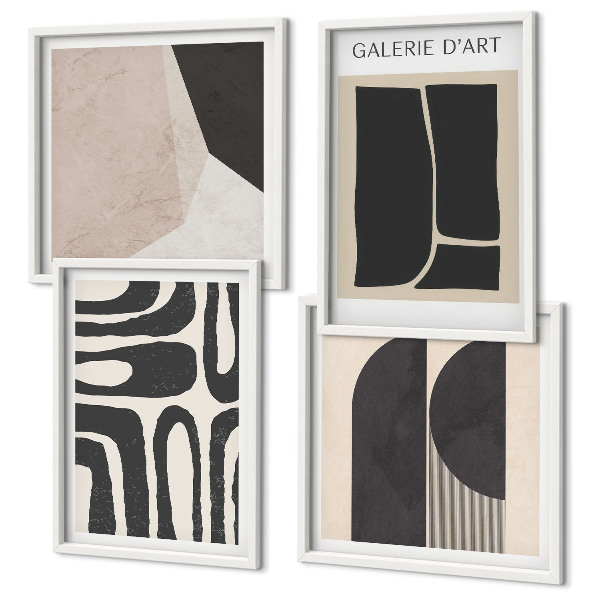 Set 4 slike u okviru Apstraktni minimalistički posteri