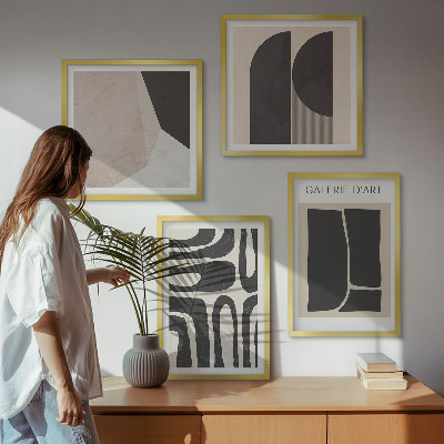 Set 4 slike u okviru Apstraktni minimalistički posteri