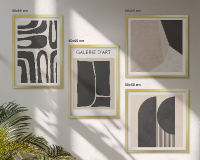 Set 4 slike u okviru Apstraktni minimalistički posteri
