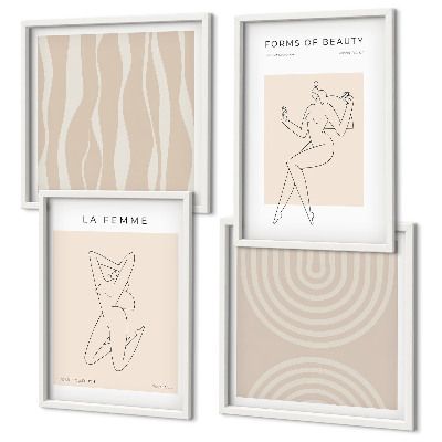 Komplet slika za spavaću sobu Kolekcija minimalističkih oblika