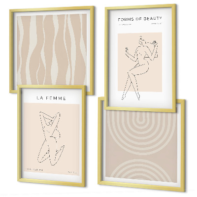 Komplet slika za spavaću sobu Kolekcija minimalističkih oblika