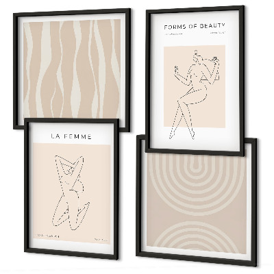 Komplet slika za spavaću sobu Kolekcija minimalističkih oblika